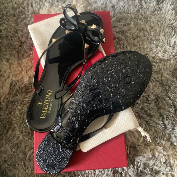 Valentino Rockstud Jelly Thong Sandals - Picture 6 of 6